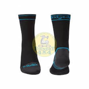 Bridgedale Unisex Fusion Tech Mid Weight Waterproof Storm Socks Black Large 